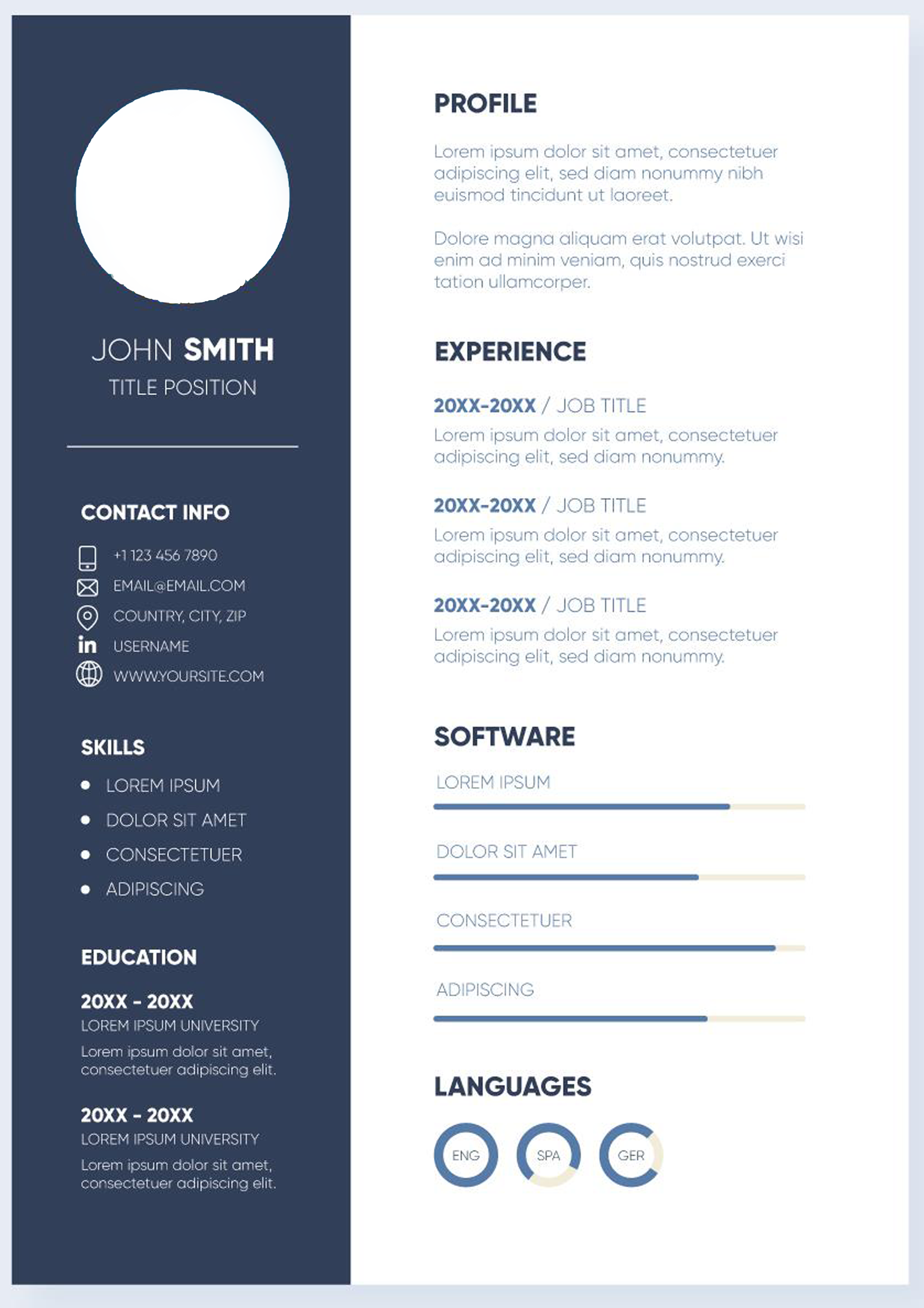 Monocolour Resume